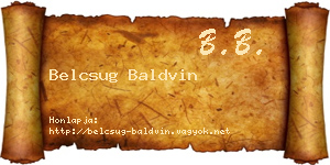 Belcsug Baldvin névjegykártya